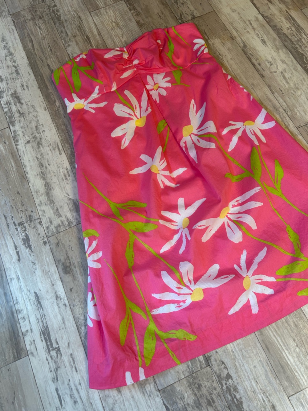 Lilly Pulitzer Bright Pink Floral Strapless Dress - Picture 3 of 13